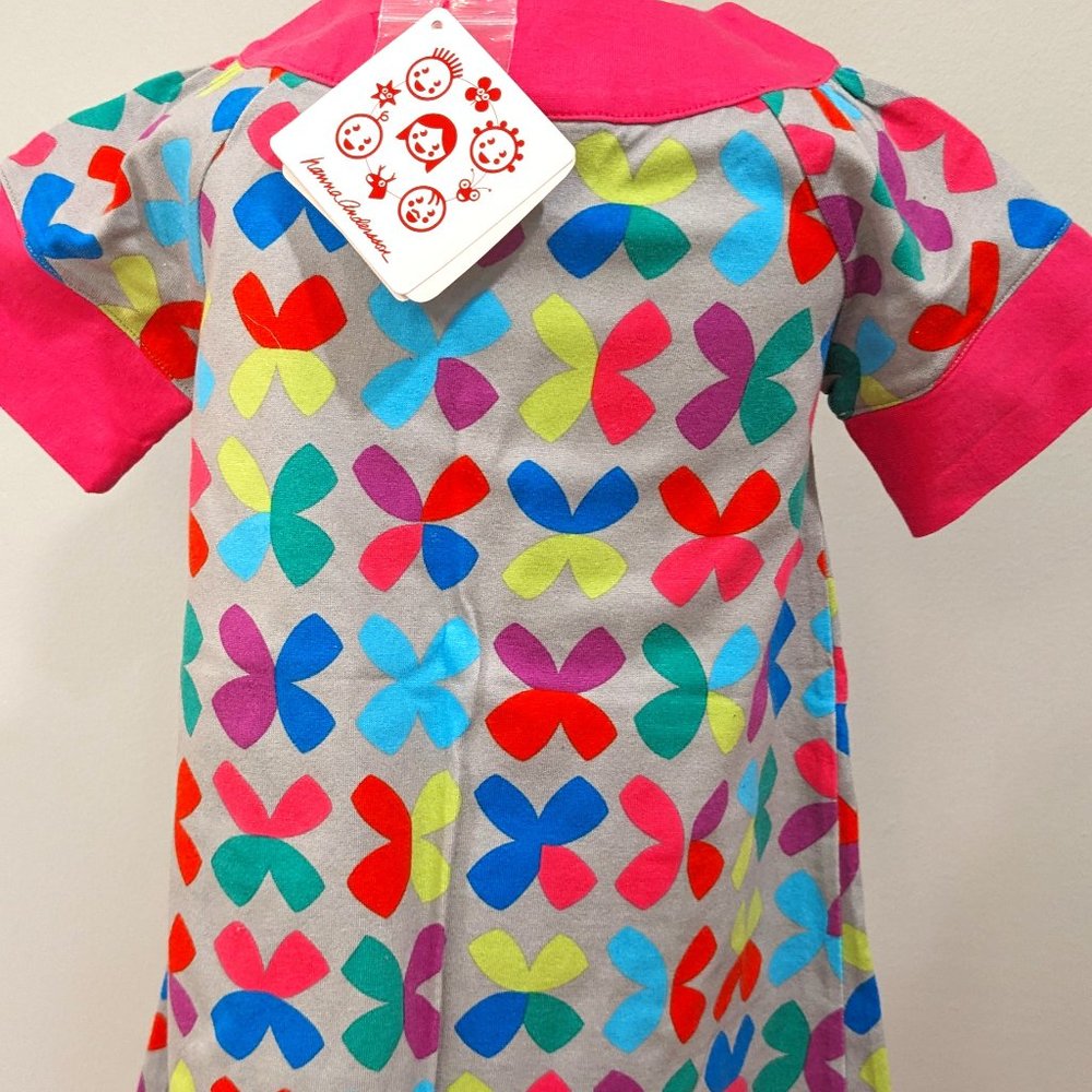 Hanna Andersson floral dress w/pockets, new w tags, size 80 cm, US size 18-24m